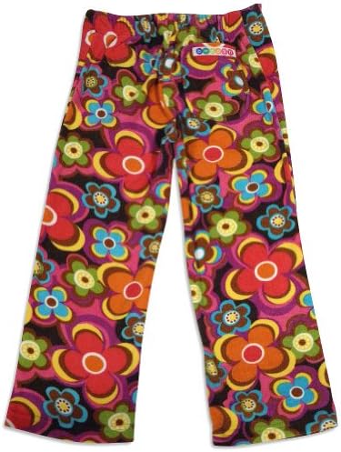 Bee Posh - Big Girls' Eistein Flowers Cozy Fleece Pajama Pant, Brown, Multi 25517-X-Large