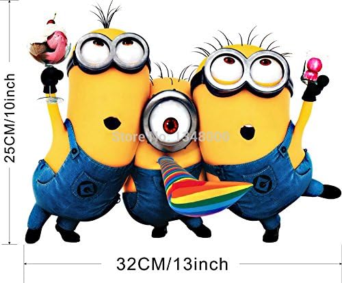 Hot Selling Despicable Me 2 Minion Movie Decal Removable Wall Sticker Home Decor Art Kids /Nursery room decoration
