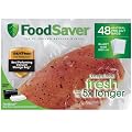 FoodSaver FSFSBF0226-033 8-Inch by 11-Inch 1-Quart, Pre-Cut Food Storage Bags, 48 Bags