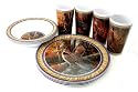 Motorhead Products Wild Wings Gift Boxed 12-Piece Melamine Tableware Sets, Upland Gamebird Series