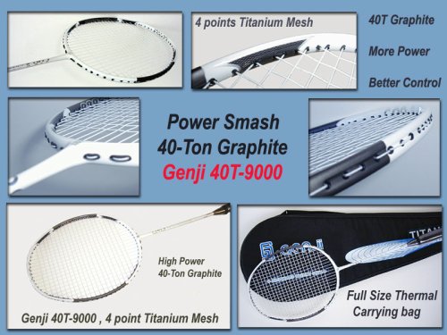 Genji Sports 40T-9000 HM 40 Ton Carbon badminton racket