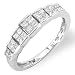 CERTIFIED 14k White Gold Princess Diamond Ladies Bridal Ring Engagement (0.60 cttw, G-H Color, SI-I Clarity)