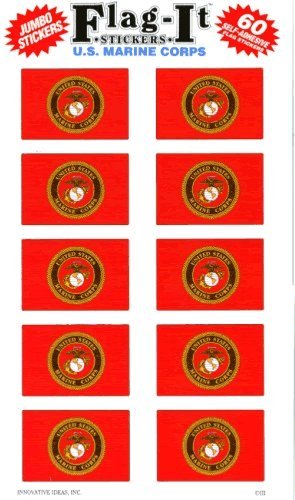 Marines flag stickers for home or school