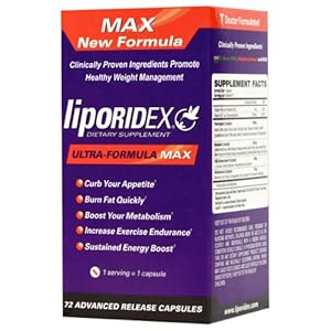 Liporidex MAX w/ Green Coffee - Ultra Formula Thermogenic Weight Loss Supplement Fat Burner Metabolism Booster & Appetite Suppressant - The easy way to lose weight fast! - 72 diet pills - 1 Box.
