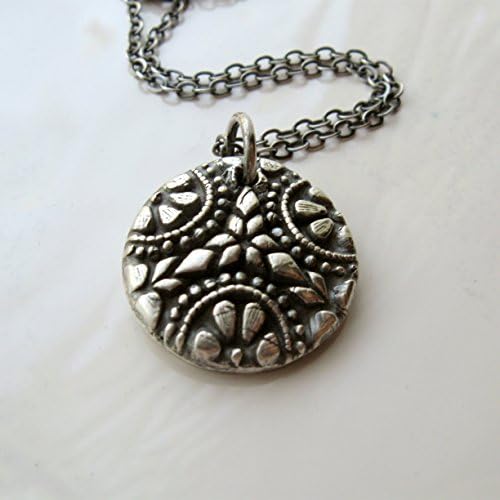 Silver medallion necklace handcrafted in silver