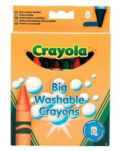 Childrens Toyshop  Toys : Crayola Big Washable Crayons (8 Pack)
