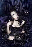 Posters: Gothic Poster - Black Cat, Victoria Frances (36 x 24 inches)