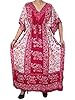 Kaftans Pink White Elephant Row Maxi Dress Beach Caftan Boho Holiday Gift