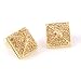 Goldtone Topaz Crystal Square/Pyramid Earrings Fashion Jewelry