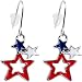 Handcrafted Patriotic Star Dangle Earrings