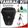Tamrac 5630 Pro Digital Zoom 10 DSLR Camera Holster Bag (Black) + Tripod + Accessory Kit for Canon Rebel T3, T3i, T1i, T2i, EOS 60D, 5D, 7D, Nikon D3000, D3100, D5000, D5100, D7000, D300s, Olympus Evolt E-5, E-30, E-620 & Sony Alpha A560, A580, A33, A35, A55
