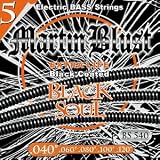 Produkt-Bild: Martin Blust E-Bass-Saiten Black Soul .040 - .120 - BS540 - Schwarz beschichtete Saiten f&uuml;r 5-Saiter