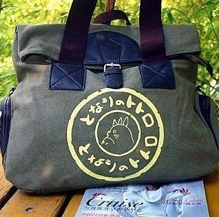 Ghibli Anime My Neighbor Totoro BAG Canvas HandBag ShoulderBag -- Green