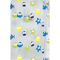 Spirella 10.10613 Duschvorhang "Jellyfish Acqua", vinyl B x H: 180 cm x 200 cm