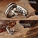 JK Alien monster Punk Gothic jewelry Silver/Gold Color Metal Adjustable Fashion Statement Ring (Silver)