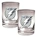 Tampa Bay Lightning NHL 2pc Rocks Glass Set - Primary Logo by Great American Products