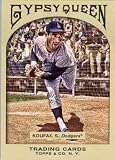 2011 Topps Gypsy Queen Baseball Card # 66 Sandy Koufax - MLB Trading Card in a Protective Display Case!