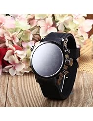 Youyoupifa Black Dial Black Silicone Band LED Sports Wrist Watch£¨Unisex£©
