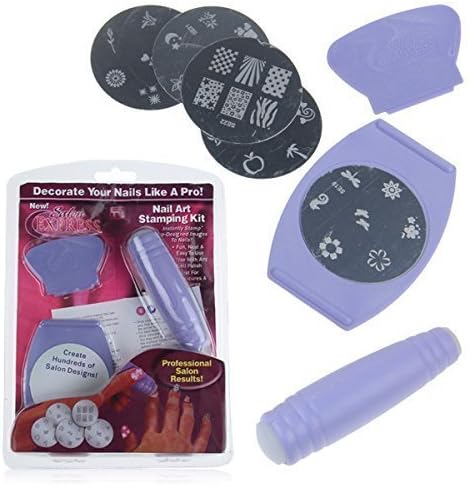 ISWEES New DIY Nail Art Stamping Stamper Plate Printer Spatula Scraper Template Tool Kit Nail