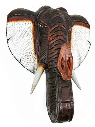 Elephant Statue Elephant Head Wall Hanging Hand Carved LARGE SIZE - OMAÂ® BRAND