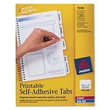 Printable Repositionable Plastic Tabs 1 1/4in