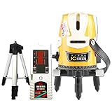 恒昌光電 8ライン レーザー墨出し器+受光器+エレベーター三脚セット HCR05-8 4垂直・360°水平 ８方向 墨出し器 水平器 フルライン測定器 MP-QDX8