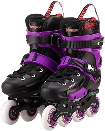 Roaring Adults 85A Wheels Bearing ABEC-9 Slalom Inline Skates Purple 44