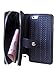 iPhone 6 6S Wallet Case -Egrace Purse Case PU Leather Woven Zipper Case Protective Detachable TPU Shell Magnetic Slim Cover Card Holder Wrist Strap for iPhone 6 6s(4.7) (2015) (Woven Black)