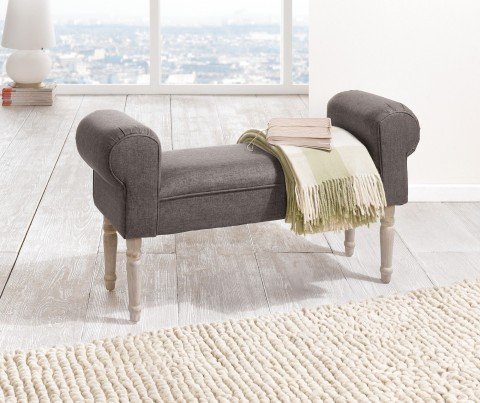 Sitzbank Barock, grau
