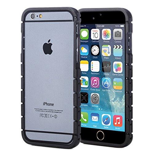 iPhone 6 Case - Exact Apple iPhone 6 4.7 Case [CHAIN Series] - Link Design Hybrid Bumper Case for Apple iPhone 6 (4.7-inch) Black/Gray