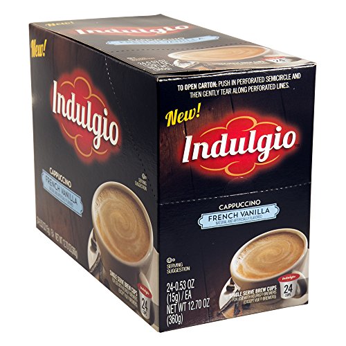 Indulgio French Vanilla Cappuccino Single Serve for Keurig KCup