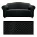 Stretch Pique Ebony Black Furniture Sofa Slipcover SSP-14