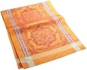 Garnier Thiebaut Renaissance Cotton 22-Inch by 59-Inch Table Runner, Grenade