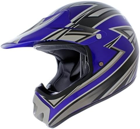 Duke DK-500B-S Blue Motocross Helmet