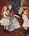 Pierre-Auguste Renoir (Portrait of the daughters of Catullus Mendès-on piano) Art Pos...