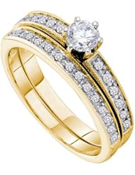 0.51CTW DIAMOND 0.33CT CENTER ROUND BRIDAL SET