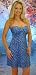 Jax Couture Designer Caribbean Print Strapless Resort Sundress