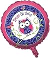 Creative Converting Owl Pal Two Sided Mylar Foil Round Balloon