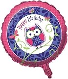 Creative Converting Owl Pal Two Sided Mylar Foil Round Balloon
