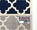 Moroccan Trellis Lattice Design Navy Blue 8x10 (7'9