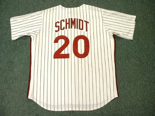 MIKE SCHMIDT Philadelphia Phillies 1980 Majestic Cooperstown Throwback Home Baseball Jersey, XL