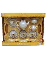 Toy: Disney Parks Belle Tea Set Dishes Mrs Potts Chip Beauty and Beast with Sound - Disney