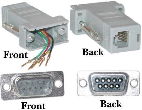 Kuhl Cable Modular Adapter, Gray, DB9 Male to RJ12 Jack
