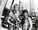 THE CRIMSON PIRATE BURT LANCASTER NICK CRAVAT 20X24 B&W PHOTO