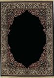 IMAGE OF Shaw Area Rugs: Kathy Ireland Essentials Rug: Manor Border Ebony Black 21500: 2'3