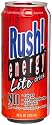Rush! Energy Drink, Lite, Berry, 16 Ounce Cans (Pack of 24)