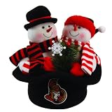 12" NHL Ottawa Senators Plush Snowmen Top Hat Christmas Table Decoration