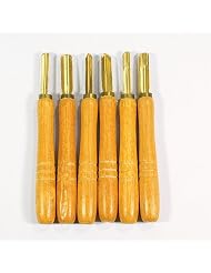 6 pcs Carving Brass Knife Set Sculpture for Fruit Vegetable Tools Knives by 