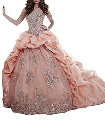 Applique Sweetheart Prom Dress/Quinceanera Dress  with a Chapel Train 