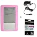 Pink Color Amazon Kindle 2 E-Book Reader Silicone Rubber Skin Case + Kindle2 Travel Charger + FREE Kindle2 Anti Scratch LCD Screen Protector